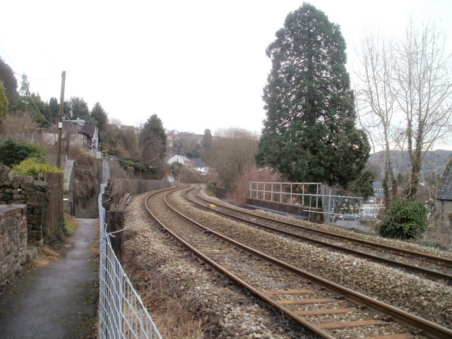 Risca : railway lines cross above Church... © Jaggery :: Geograph ...