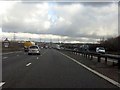 SJ5278 : M56 Motorway approaching the Weaver Viaduct by Peter Whatley