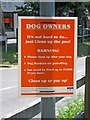 SZ9098 : Notice to dog owners by P L Chadwick