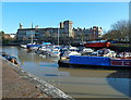 View across Bathurst Basin to General Hospital, Bristol