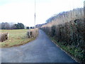 Field gate at junction north of Parc Seymour