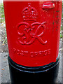 SZ9098 : George VI postbox (detail), Coastguards Parade, Barrack Lane by L S Wilson