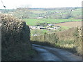 Road drops down the hill towards Crawley