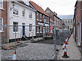 Re-laying the stone setts in Highgate - 2