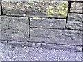 Benchmark on wall of Granville Road opposite Fitzwalter Road