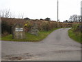 Farm track signs at Penmarth