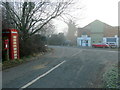 Garage, phone box and post box