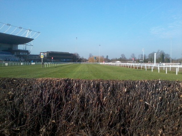 View from the final fence at Kempton... © John Light :: Geograph Britain  and Ireland