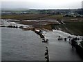 Black Cart Water in flood from the air