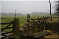 Junction of footpaths near Wiswell Moor Houses