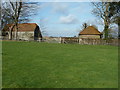 Barn and roundhouse off Maudlin Lane