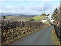 Lane approaching Capel Garmon village from the south