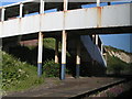 Disused platform and bridge at Bishopstone railway station