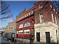 The (former) Brompton Road tube station, Brompton Road / Cottage Place, SW3