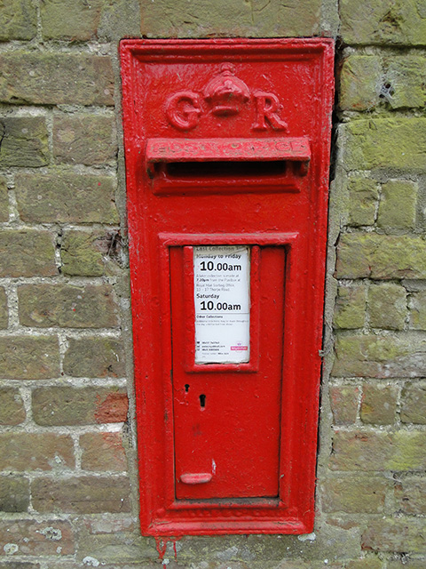 GR wallbox at Nogdam End © Adrian S Pye :: Geograph Britain and Ireland