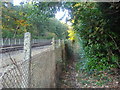 Footpath along railway line, Oxshott