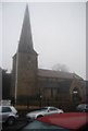 Church of St Mary, Cleobury Mortimer on a misty day