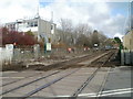 Platform 2, Pencoed station, viewed from level crossing