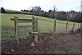 Stile on footpath to Pen-y-parc