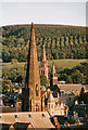 Three church spires in Galashiels