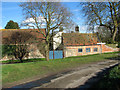 Farm buildings in the village of Brinton