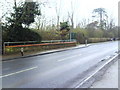 Bridge parapet on London Road in the rain