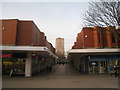 View from Scunthorpe High Street towards the Crosby flats