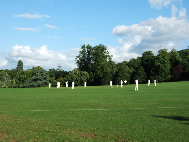 Blaise Castle Estate - the cricket ground with match in progress.