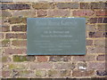 Plaque, Rustic House Gateway, Chiswick House Gardens