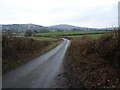 Sandy Park to Chagford road, looking towards Chagford