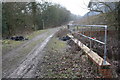 Culvert on Lenborough Road (track) taking stream through Buckingham Industrial Park