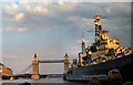 TQ3380 : Tower Bridge and HMS Belfast by David Dixon