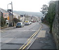 Looking down Penscynor, Cilfrew, from the edge of Cilffriw Primary School