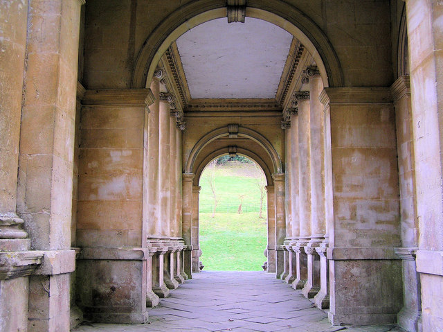 Inside the Palladian Bridge at Prior Park, Bath