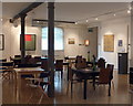 The exhibition and cafe area in Creek Creative