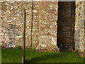 Benchmark on the church tower