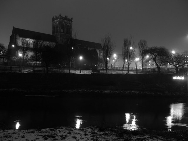 Night View of Paisley Abbey and Abbey Close
