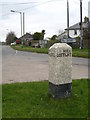 Old milestone at the junction of  the B3269 & the B3268 at Sweetshouse