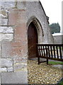 Benchmark on St Nicholas church, Whitchurch