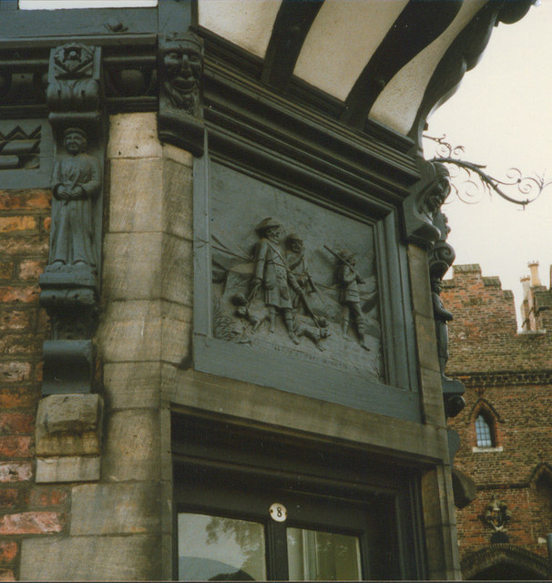 Carving above a doorway