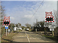 North Green Crossing, with BR vans parked nearby