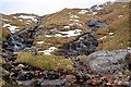 NM9291 : Stream Junction in the Coire an  Eich by Mick Garratt
