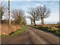 TL9661 : Country road just south of Drinkstone church by Robert Edwards