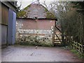 Barn with pheasant at Manor Farm