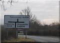 Road sign, A438