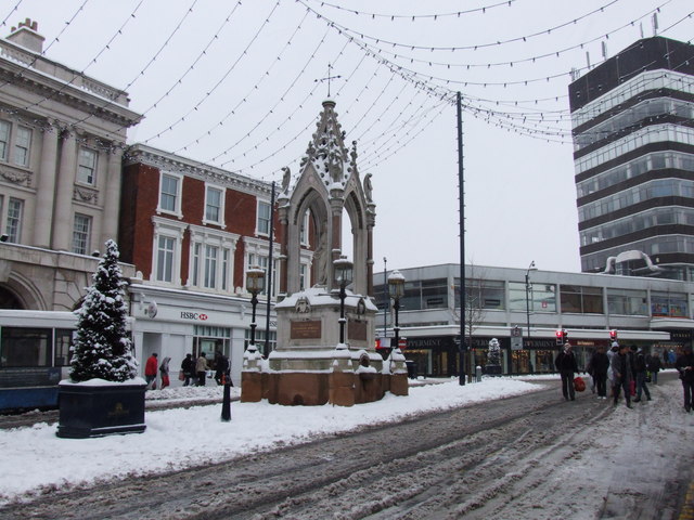 Maidstone town centre in the snow © Chris Whippet :: Geograph Britain ...