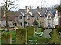 Thorpe Salvin churchyard and houses