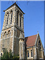 TQ1974 : Christ Church, East Sheen: tower by Stephen Craven