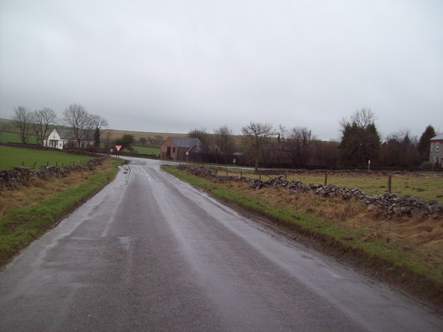 Junction of the A515 and 'The Rake' at Parsley Hay