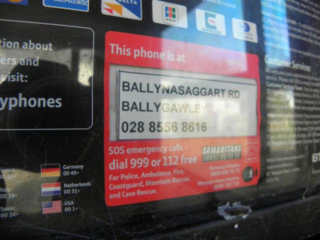 Notice at phone box, Cleanally